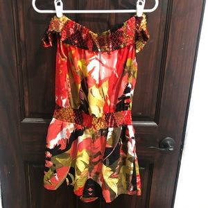 Bebe off the shoulder floral jumper